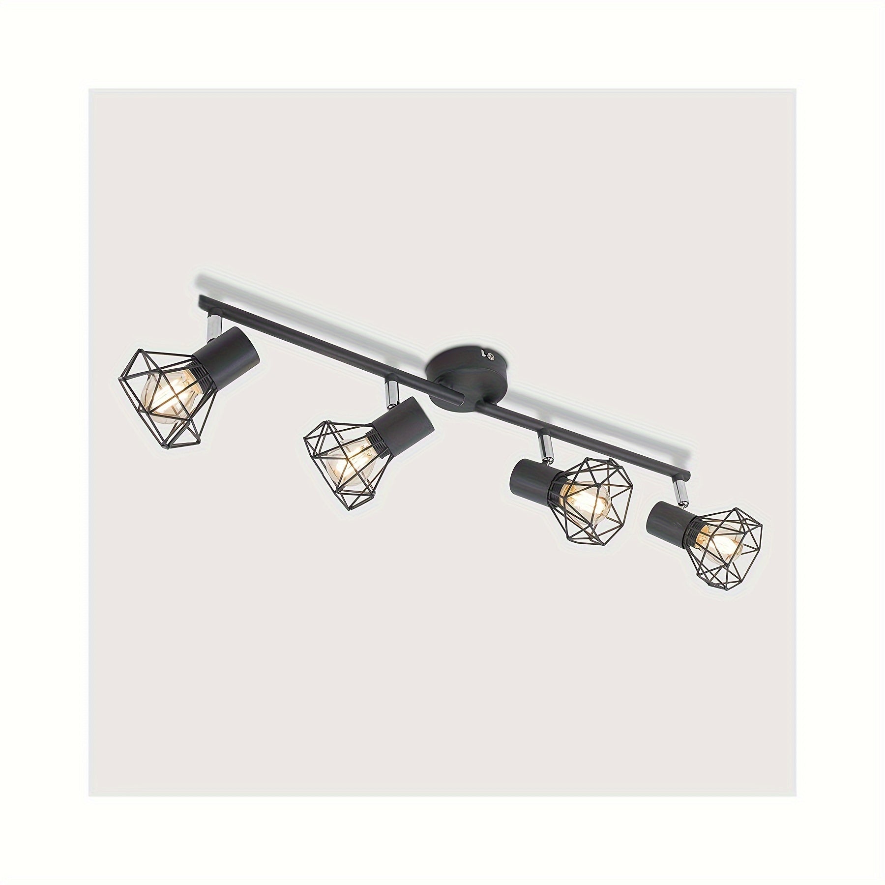 NNETM Industrial 4-Light Semi-Flush Ceiling Light