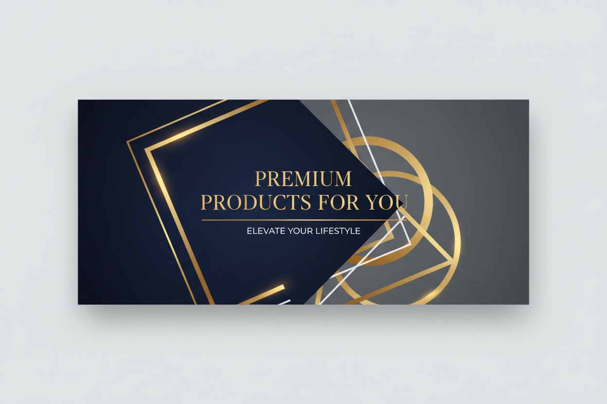 Banner modern cu text în engleză