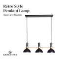 NNEDPE 3-Light Hanging Pendant Lamp