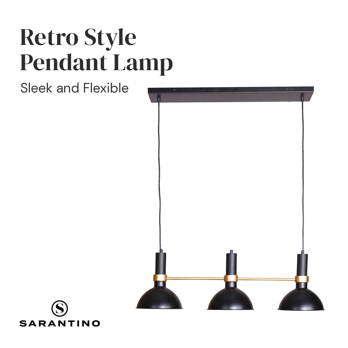 NNEDPE 3-Light Hanging Pendant Lamp